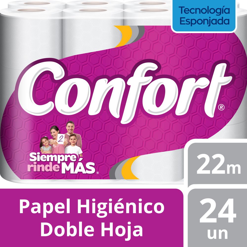 Papel higiénico Confort doble hoja 24 un (22 m)