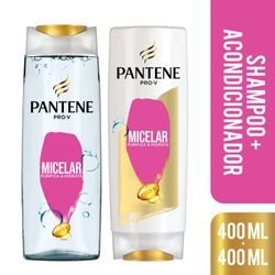 Pack shampoo + acondicionador Pantene micellar 2 un de 400 ml