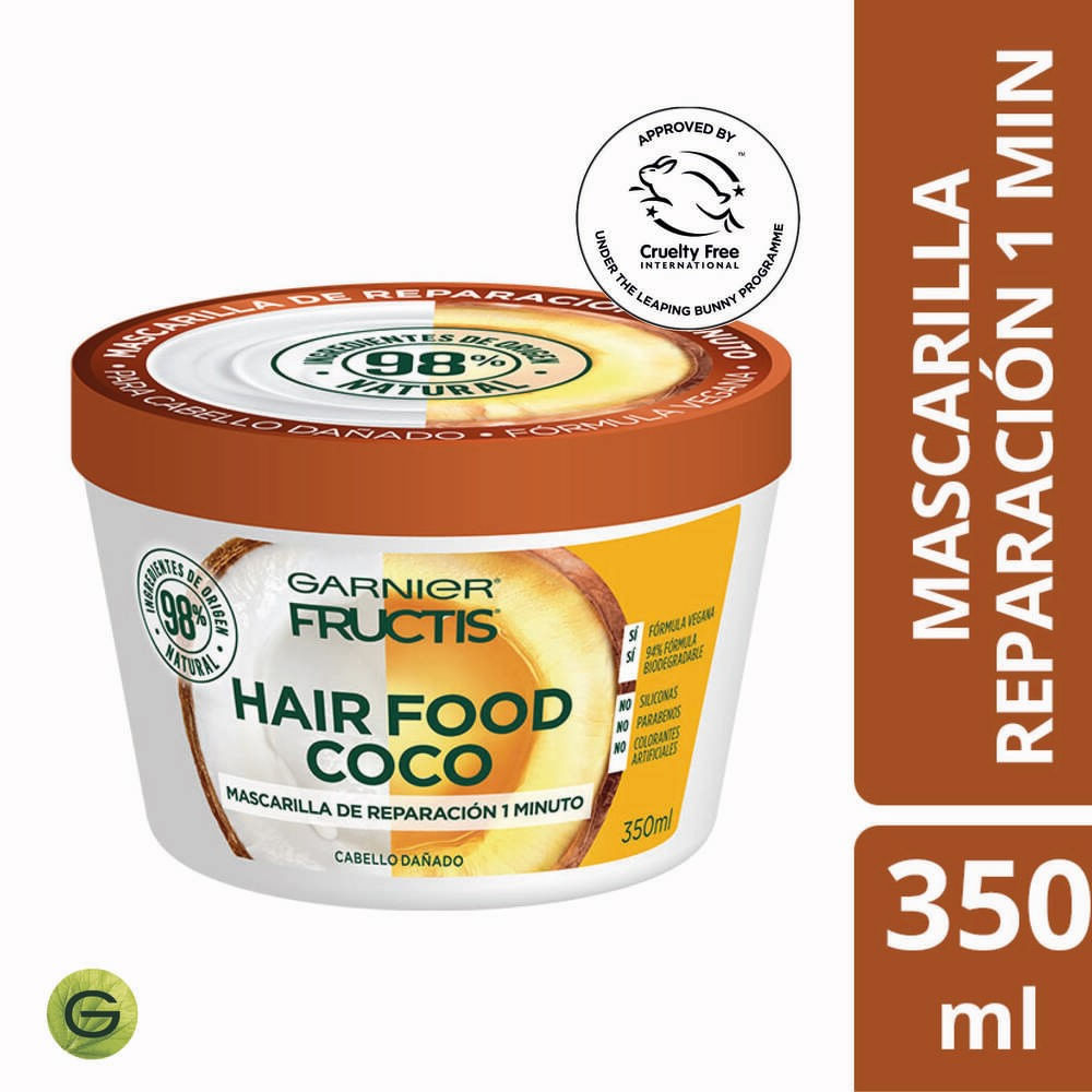 Crema de tratamiento Fructis hair food coconut 350 ml