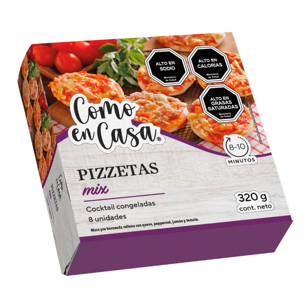 Pizzetas Como en Casa mix 8 un caja 320 g