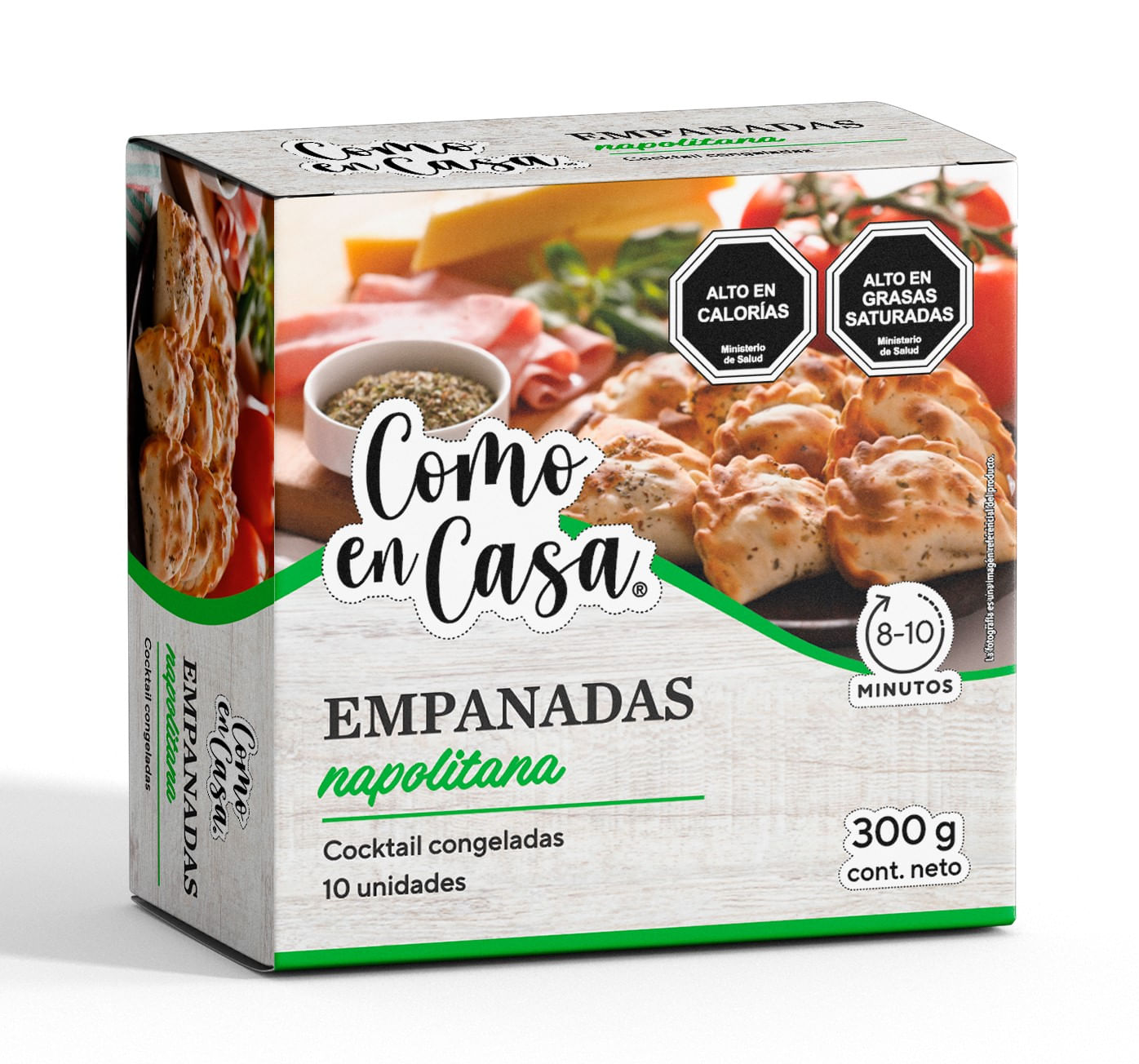 Empanadas Como en Casa napolitana 10 un caja 300 g