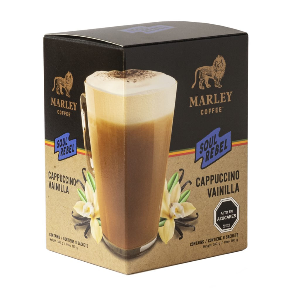 Café cappuccino Marley vainilla soul rebel 8 un caja 160 g