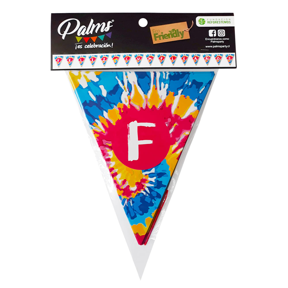 Banderín Palms tie feliz cumpleaños niña