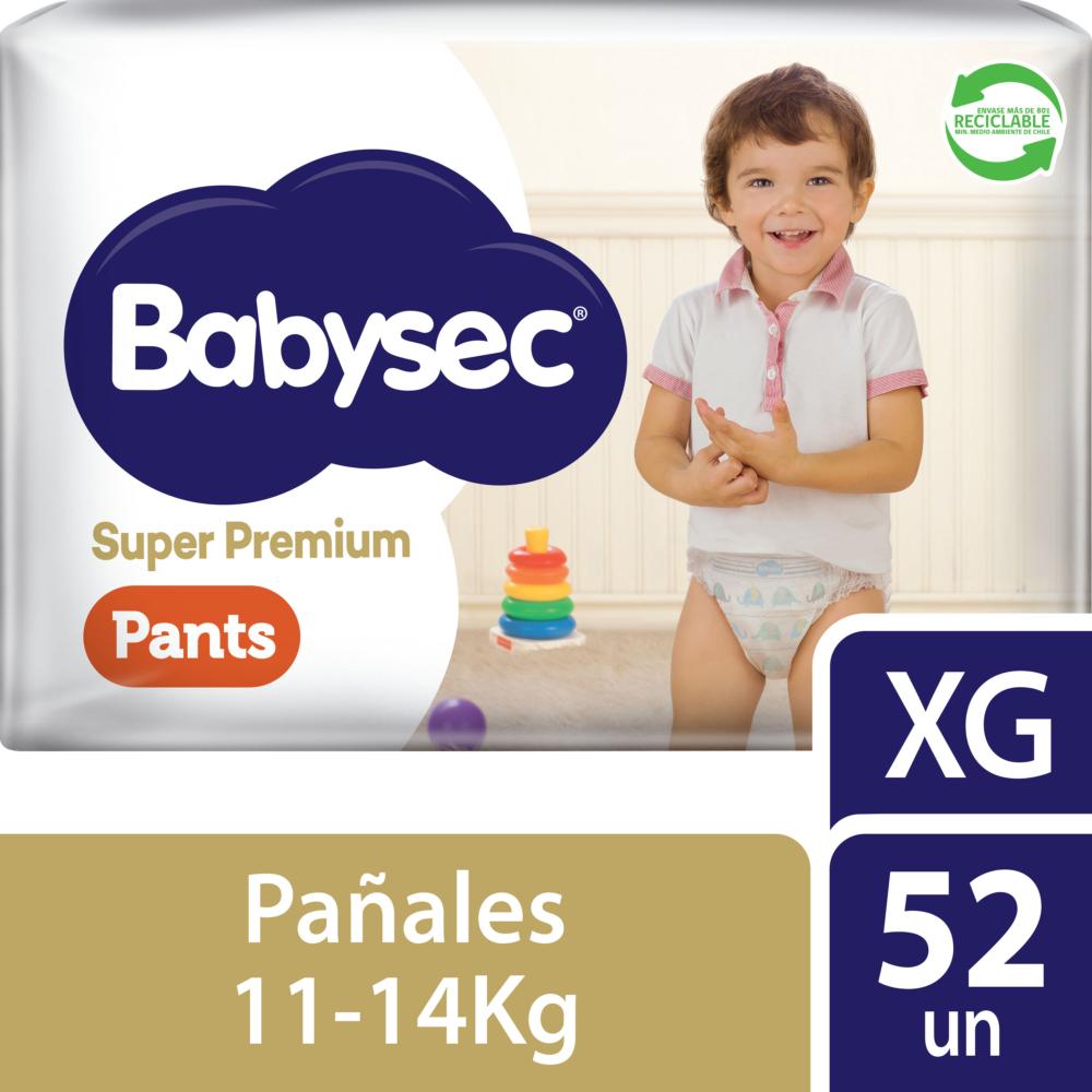 Pañal Babysec pants super premium talla XG 52 un
