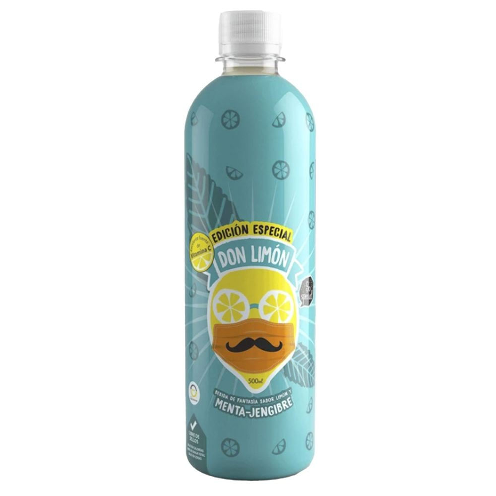 Bebida limonada Don Limón menta jengibre botella 500 ml Bebida limonada Don Limón menta jengibre botella 500 ml