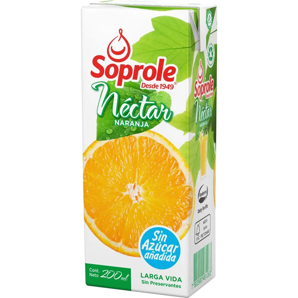Néctar Soprole naranja tetra 200 ml