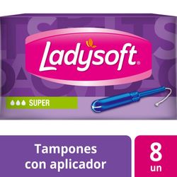 Tampones Ladysoft con aplicador plus 8 un