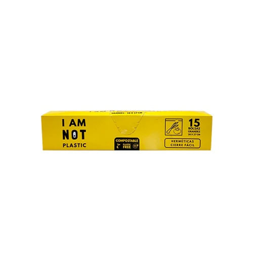 Bolsa hermética I am not plastic grandes 28x27cm 15 un