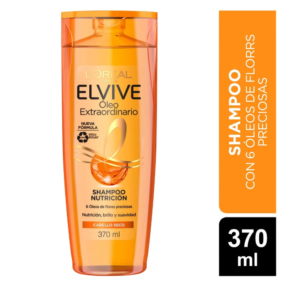 Shampoo Elvive óleo extraordinario nutrición 370 ml