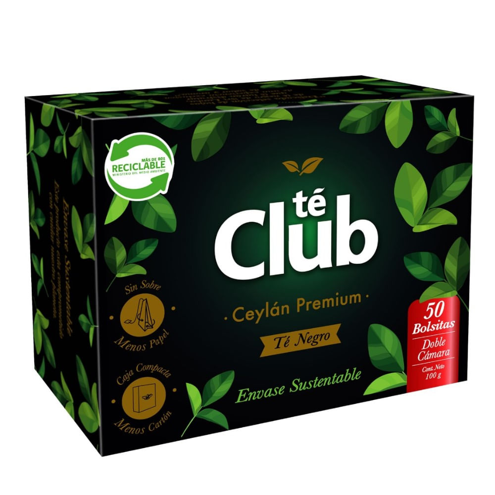 Té negro Club ceylán premium 50 bolsitas