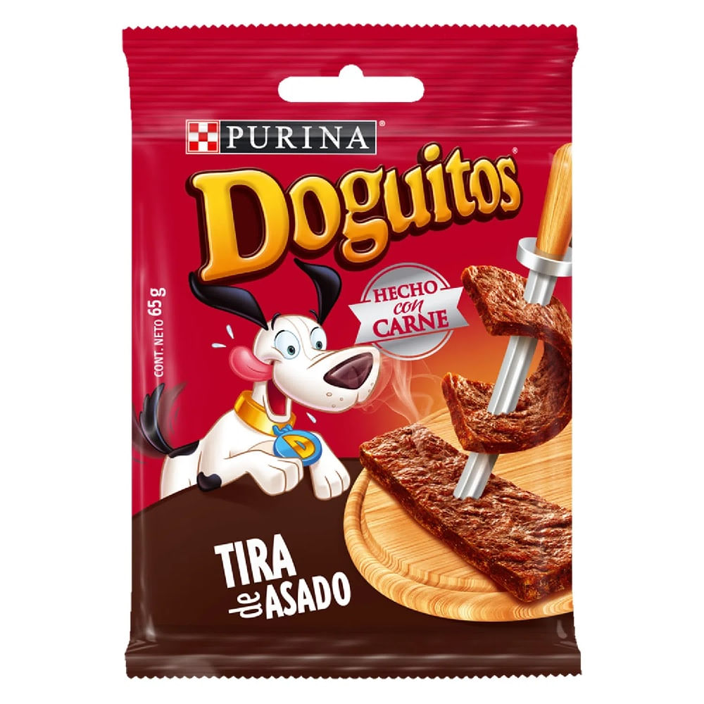 Snack para perro Doguitos Purina tira de asado 65 g