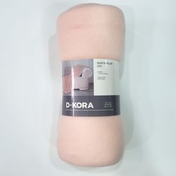 Manta polar lisa Dkora color rosa