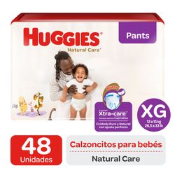 Pañal Huggies pants natural care talla XG 48 un