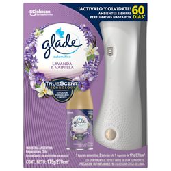 Desodorante ambiental Glade automático lavanda aparato más repuesto 270 ml