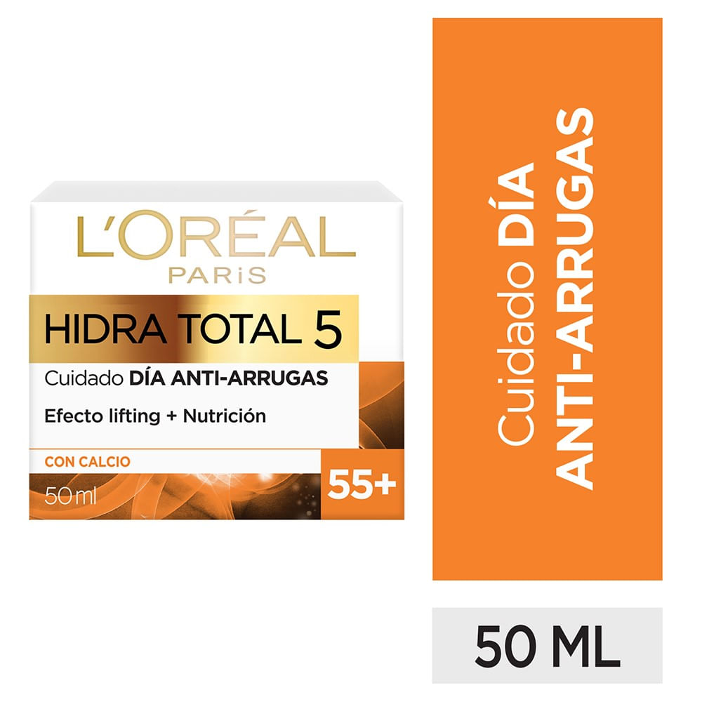 Crema facial Loreal hidro total 5 humectante con calcio 50 ml