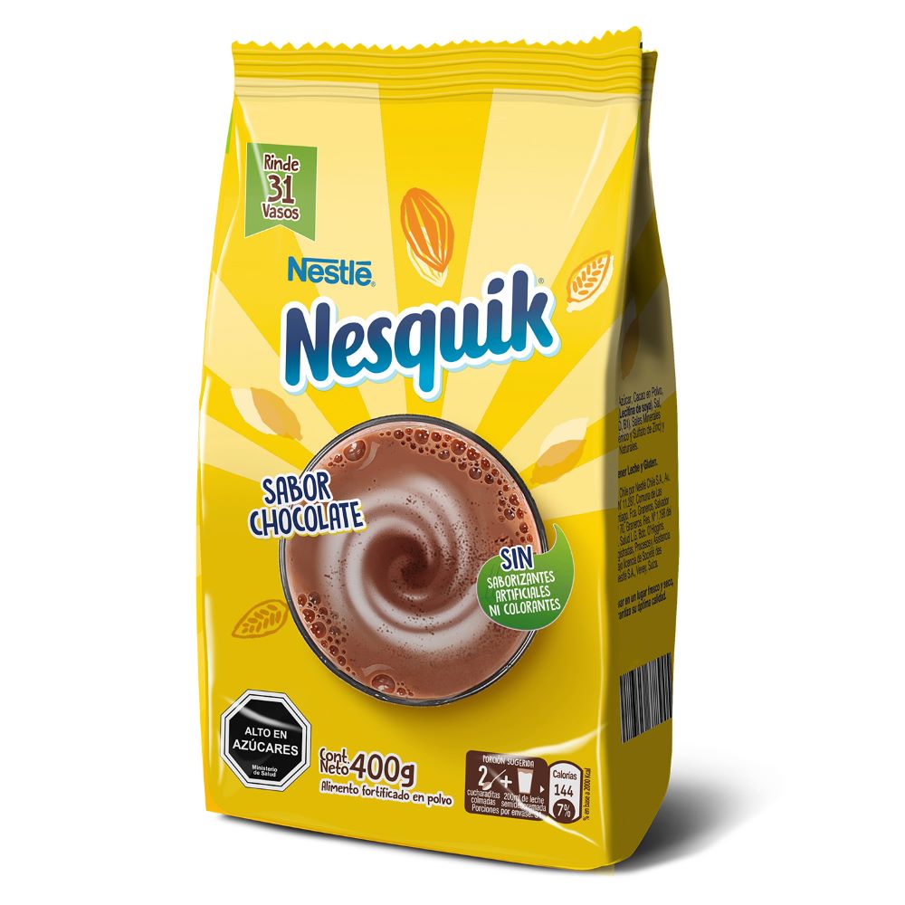 Saborizante Nesquik optistart chocolate 400 g