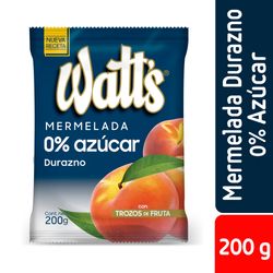 Mermelada Watt's 0% azúcar durazno bolsa 200 g