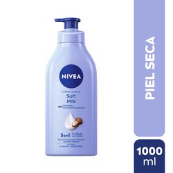 Crema corporal Nivea milk soft piel seca 1 L