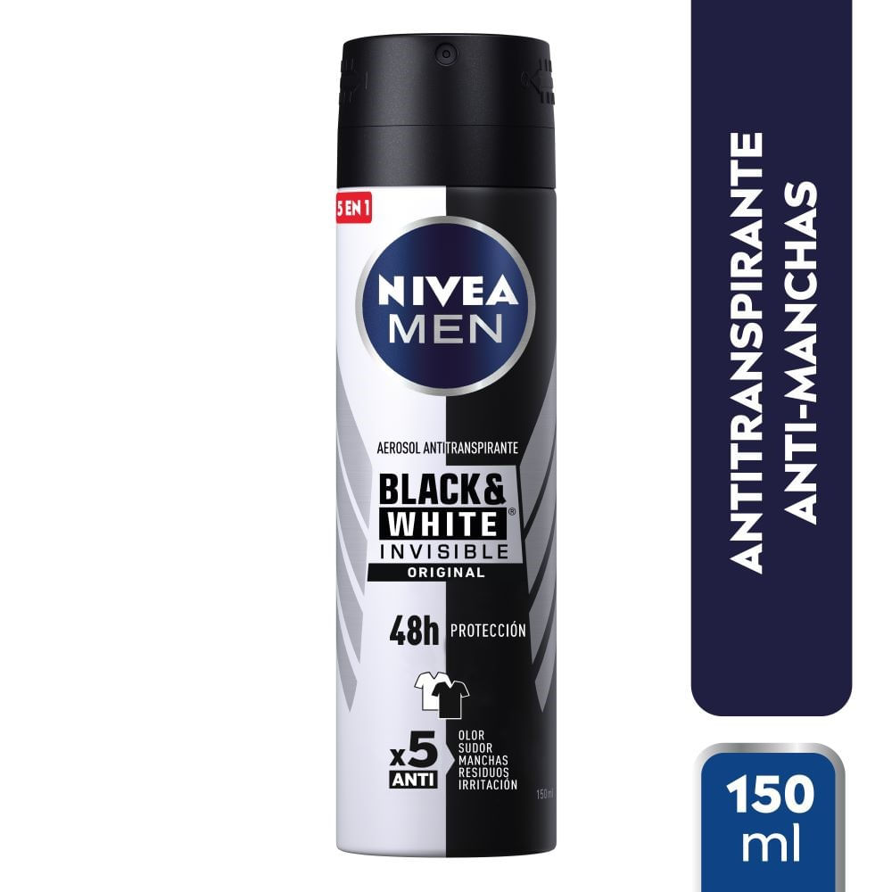 Desodorante Nivea men black&white invisible spray 150 ml
