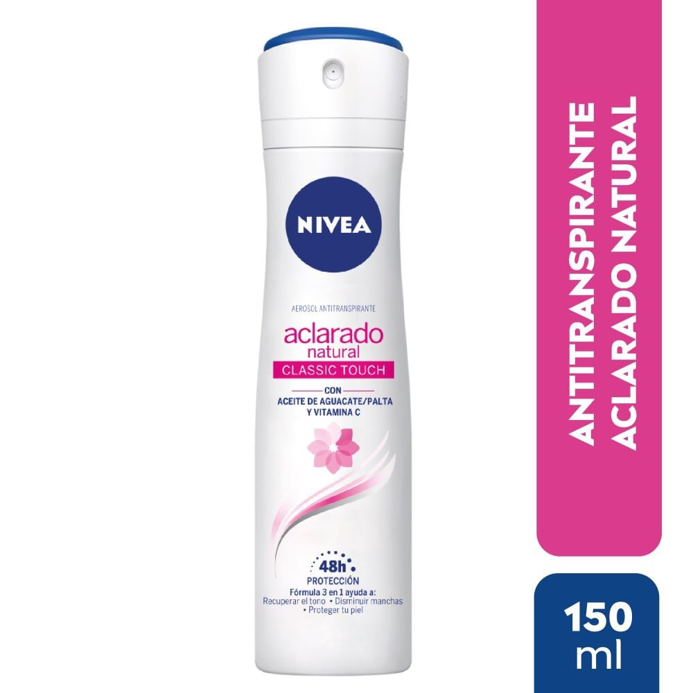 Desodorante Nivea clasicc touch aclarado natural spray 150 ml