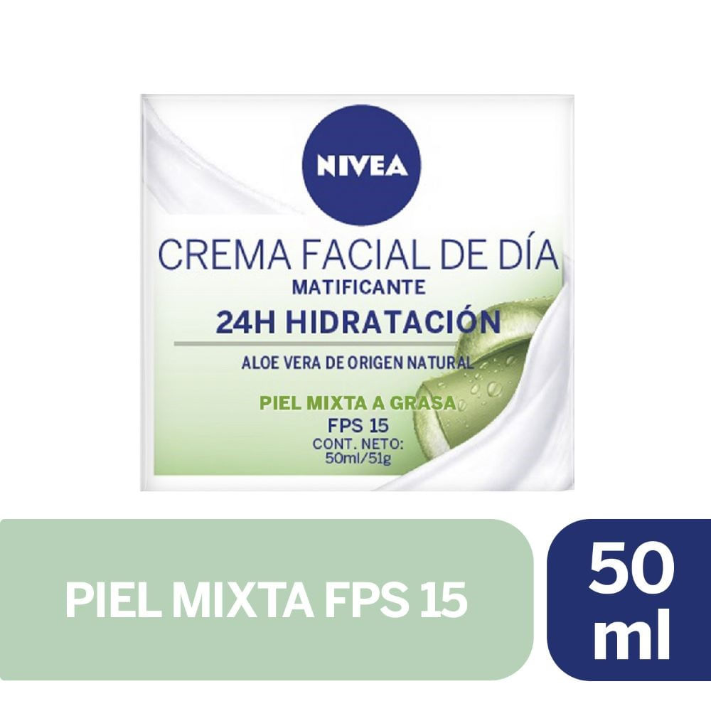 Crema facial Nivea hidratante matizante día SPF15 50 ml