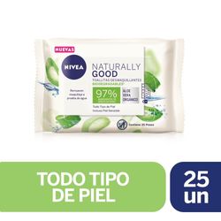 Toallitas desmaquillantes Nivea naturally good aloe 25 un