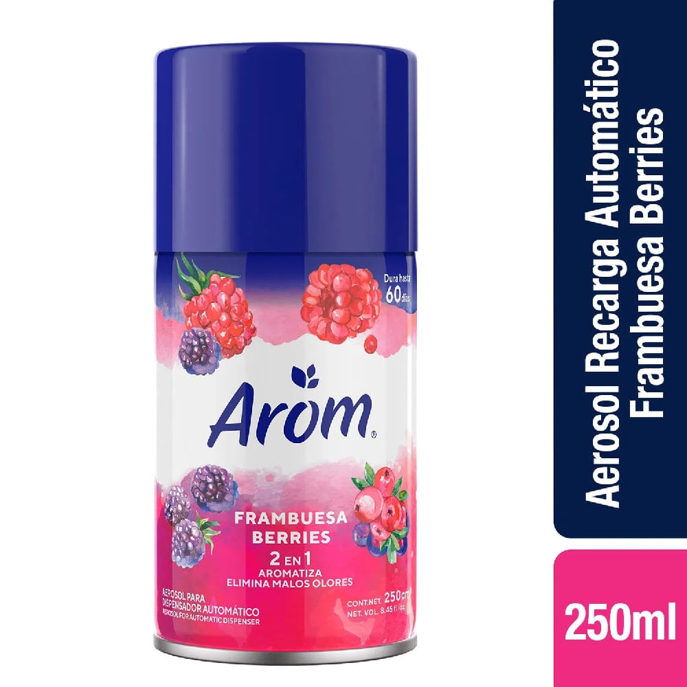 Desodorante ambiental automático Arom frambuesa berries 250 ml
