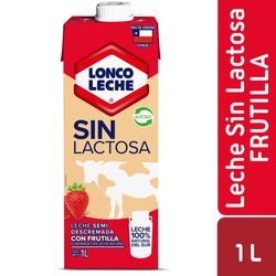 Leche semidescremada sin lactosa Loncoleche sabor frutilla 1 L
