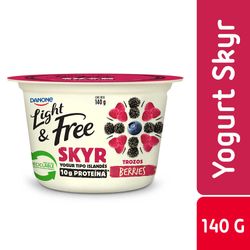 Yogurt Danone light & free skyr berries pote 140 g