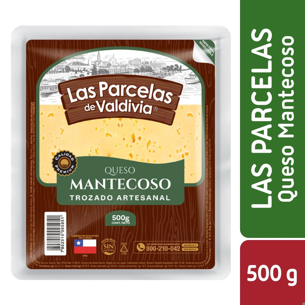 Queso mantecoso Las Parcelas de Valdivia trozo 500 g