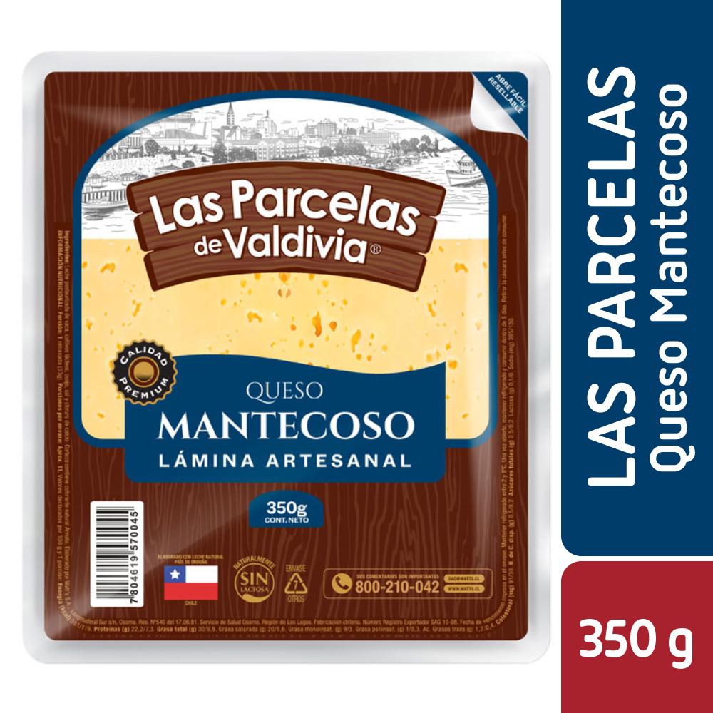 Queso mantecoso Las Parcelas de Valdivia laminado 350 g