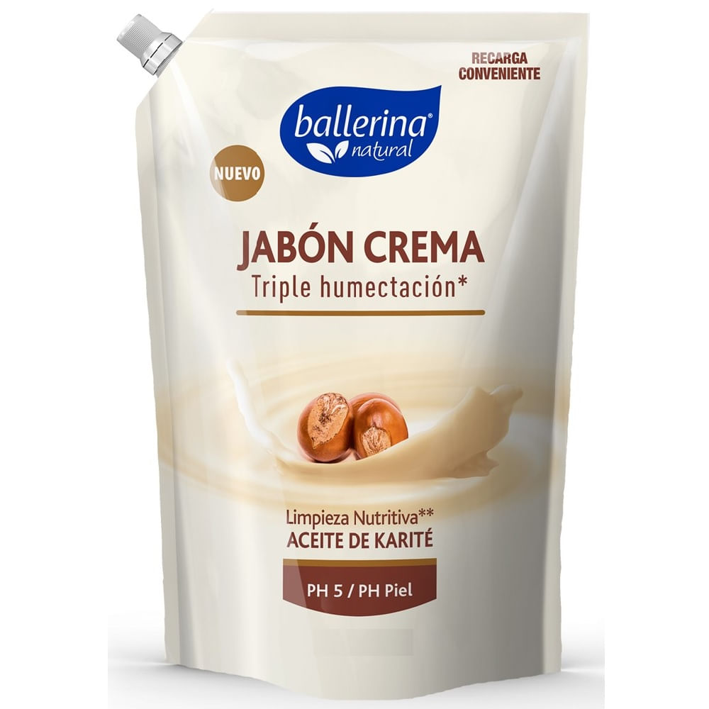 Jabón crema Ballerina aceite de karité doypack 750 ml