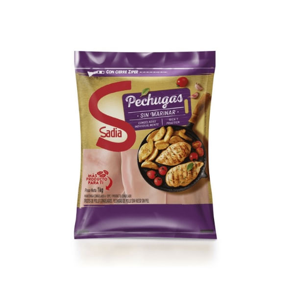 Pechuga pollo deshuesada Sadía congelada 1 Kg Pechuga pollo deshuesada Sadía congelada 1 Kg