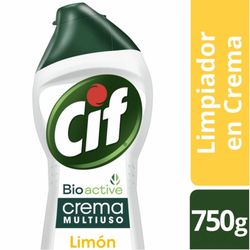 Limpiador en crema Cif bioactive limón 750 g