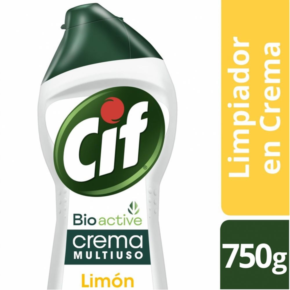 Limpiador Crema Cif Bioactive Limón 750 g - Clean Queen