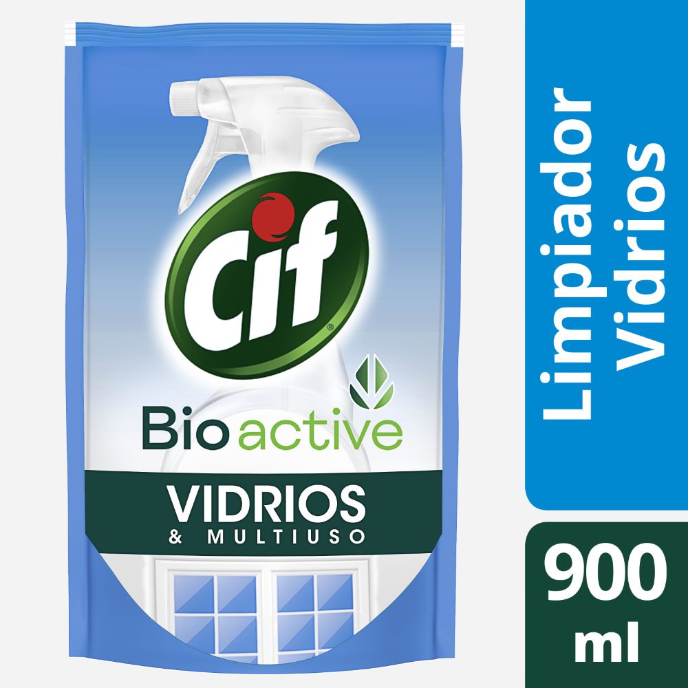 Limpiador y vidrios Cif bioactive multiuso recarga 900 ml