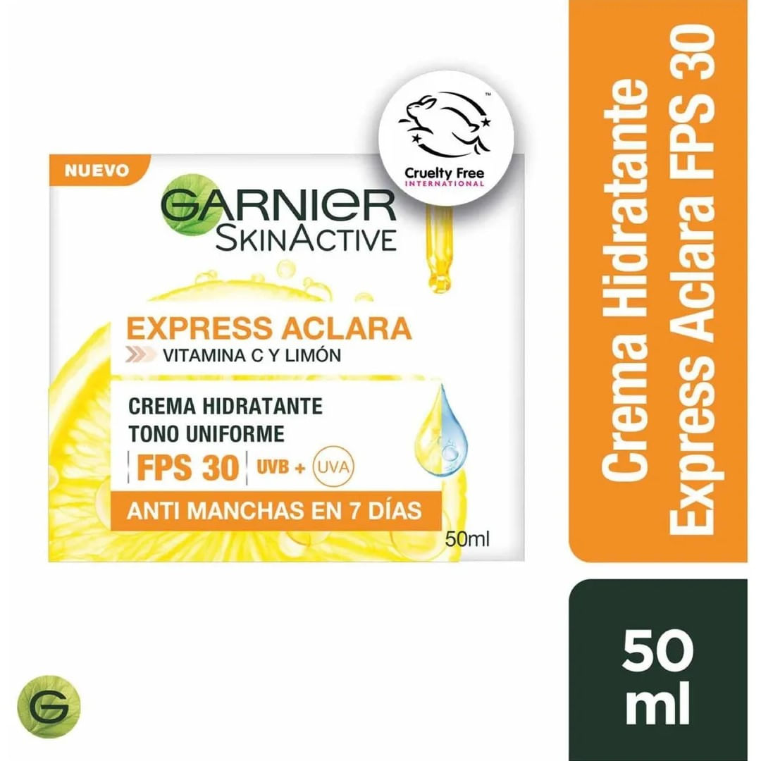 Crema facial hidratante Garnier express aclara 50 ml