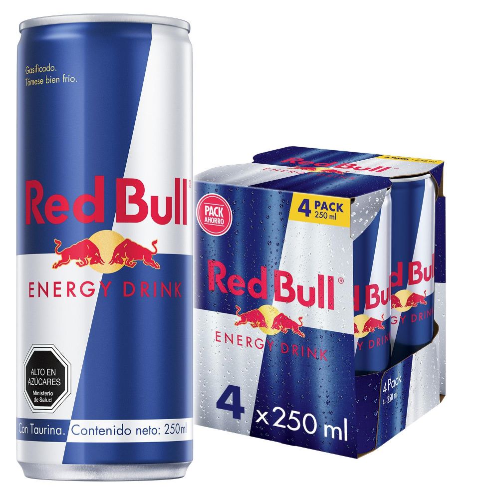Red Bull bebida energética 4 latas de 250 ml