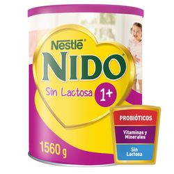 Fórmula láctea Nido etapa 1+ sin lactosa tarro 1.56 Kg