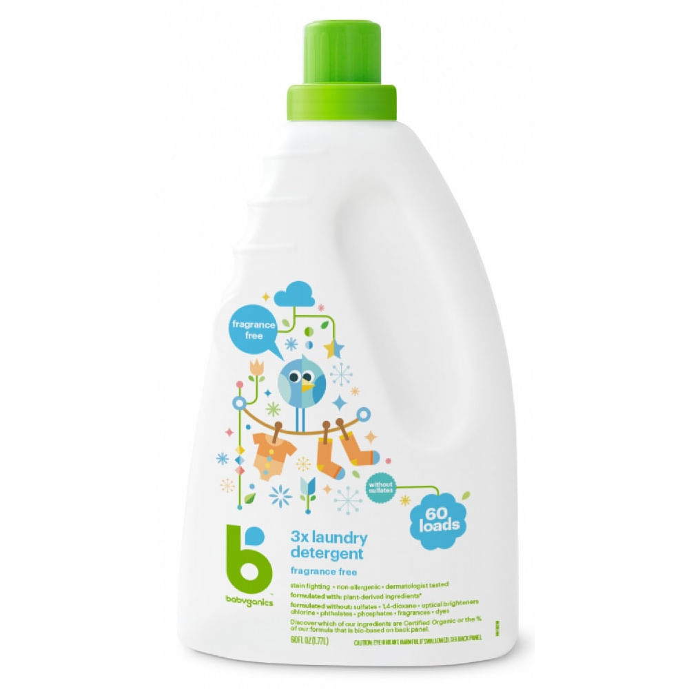 Detergente líquido Babyganics hipoalergénico 1.77 L