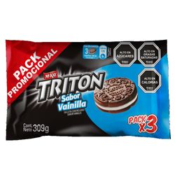 Pack galleta Triton vainilla 3 un de 103 g
