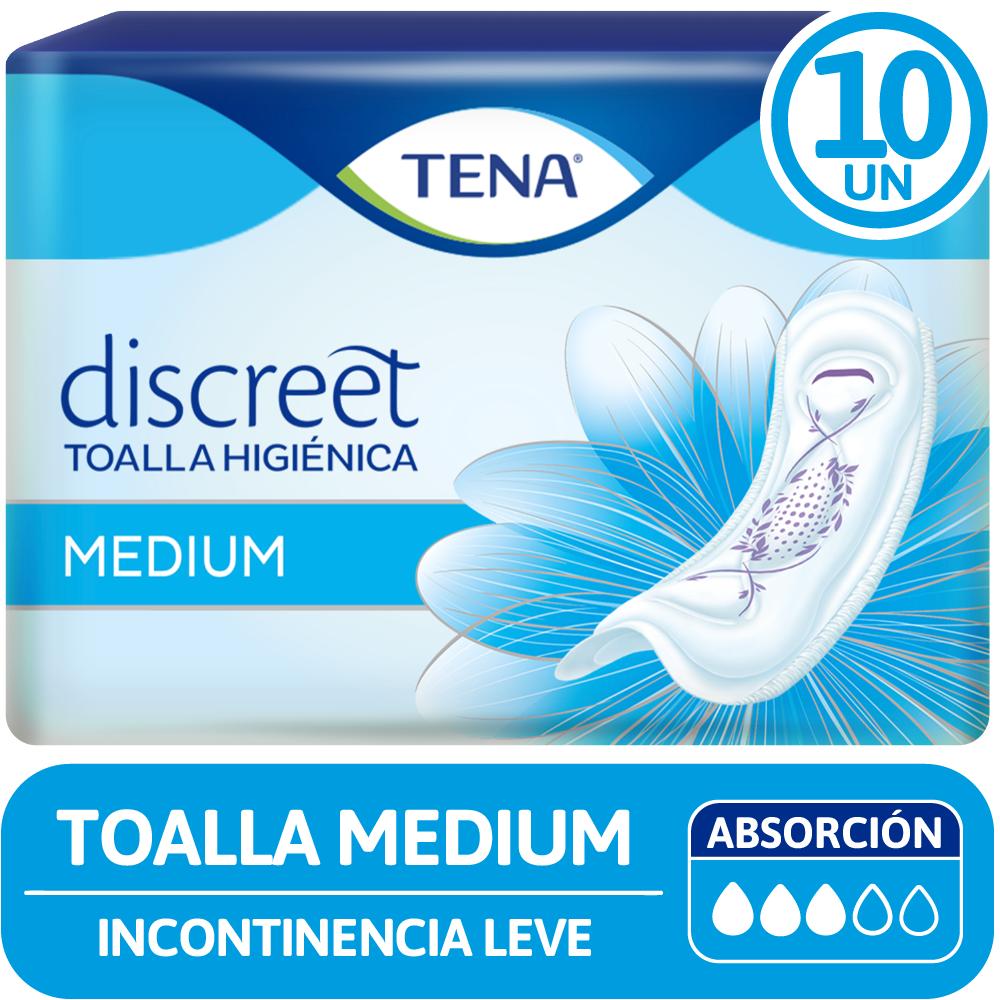 Toallas para incontinencia Tena discreet medium 10 un