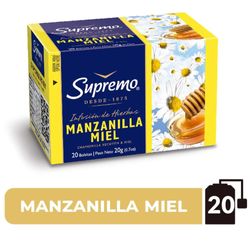 Hierbas Supremo manzanilla miel 20 bolsitas