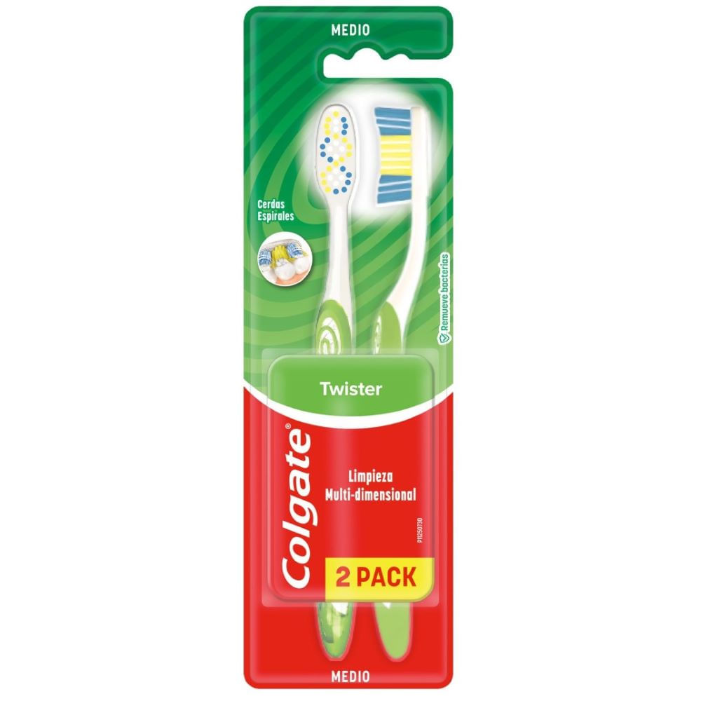 Cepillo de dientes Colgate twister medio 2 un