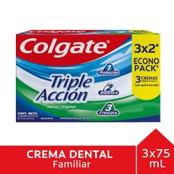 Pasta dental Colgate triple acción 3 un de 75 g