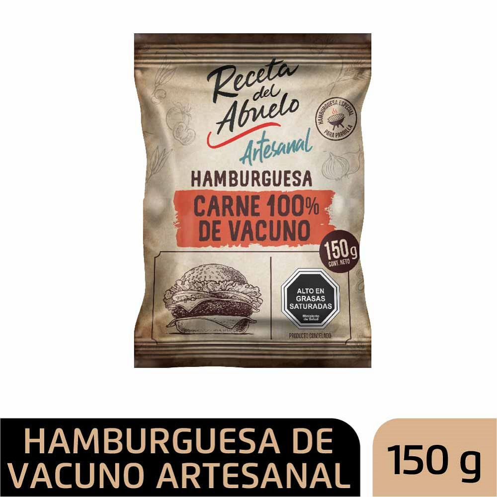 Hamburguesa de vacuno artesanal Receta del Abuelo 150 g