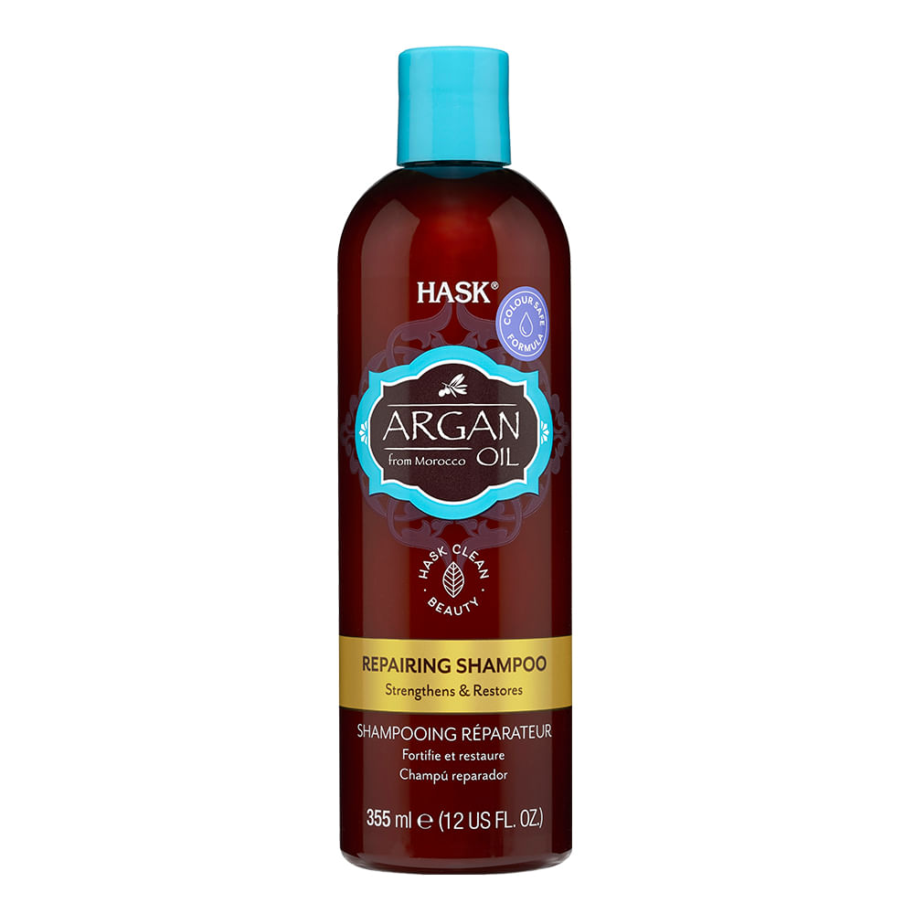 Shampoo Hask reparación argan 355 ml