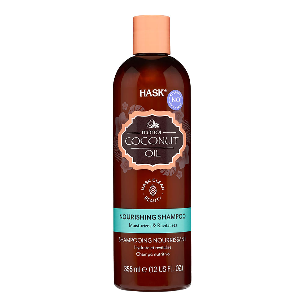 Shampoo Hask monoi aceite coco 355 ml