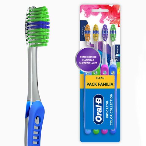 Pack Cepillo Dental Oral B Indicator Color Clásico 4 Un | Unimarc