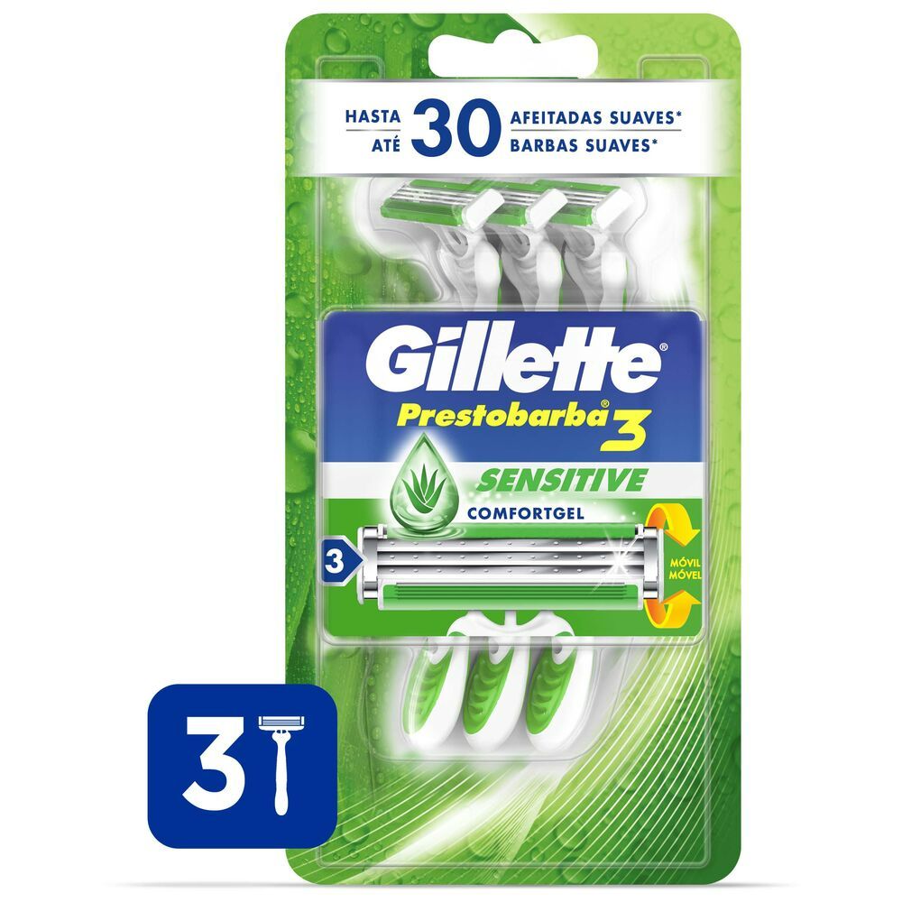 Máquina de afeitar Gillette sensecare 3 un